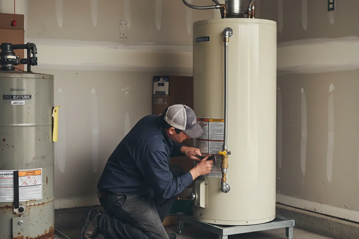 Water heater and shutoff valve replacement in Windthorst